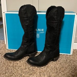 Lane Plain Jane boots in charcoal black